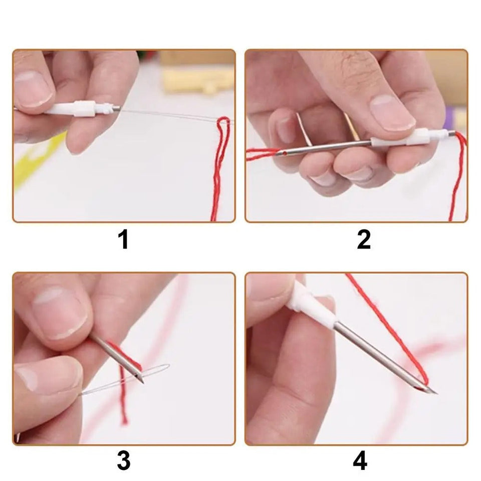 Fabric Embroidery Hoop Yarn Rug Punch Needle Pock Pen for DIY Sewing Kit