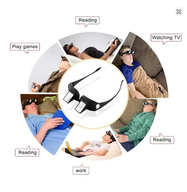 Lazy Periscope Horizontal Reading / TV Glasses