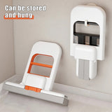 Mini Foldable Desktop Mop Hand-free Washing Cleaning Dual-use Small Rubber Cotton Mop