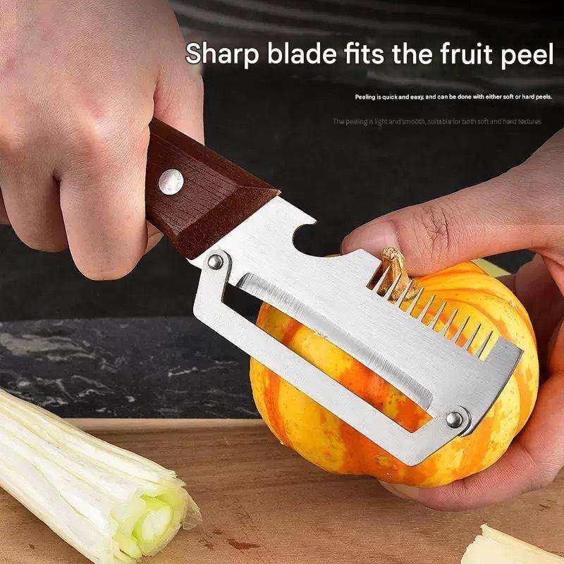 Multi-Purpose Vegetable Peeling and Slicing Kitchen Tool