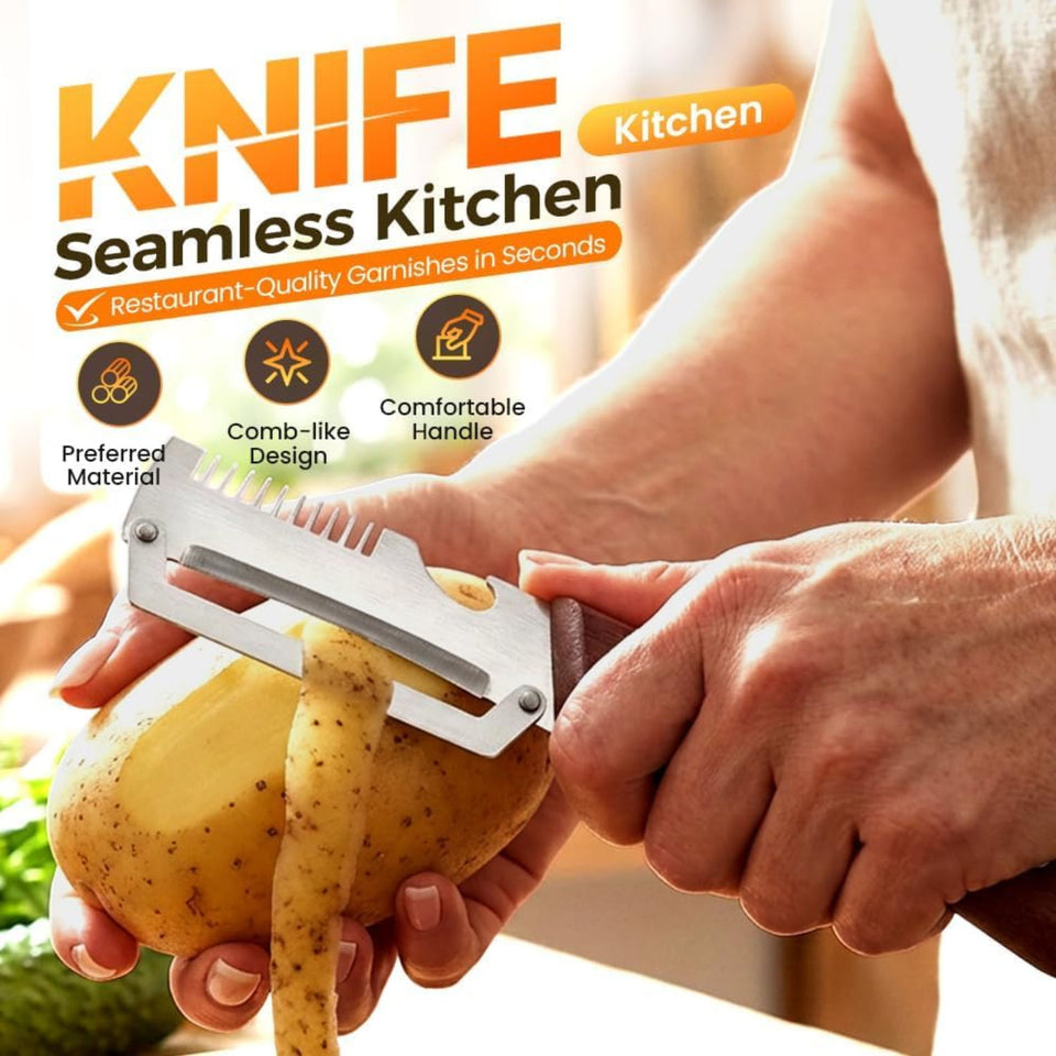 Multi-Purpose Vegetable Peeling and Slicing Kitchen Tool