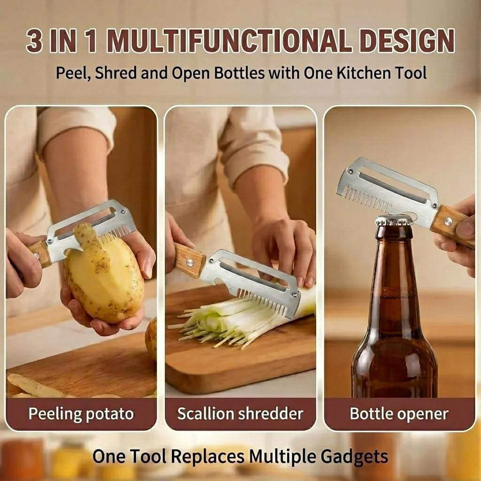 Multi-Purpose Vegetable Peeling and Slicing Kitchen Tool