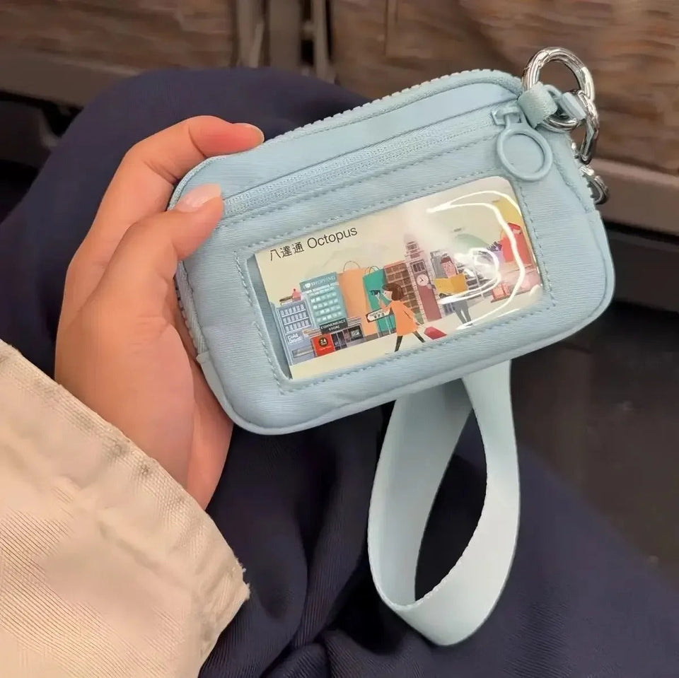 Waterproof Portable Card Bags Multi-pocket Stylish Design Keychain Wallet for Everyday Use