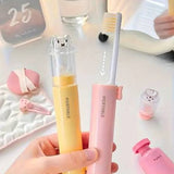 Cute 2-in-1 Foldable Travel Toothbrush